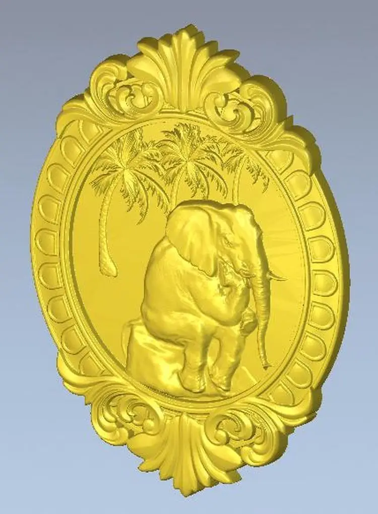 Модель panno_elephant для ЧПУ в файле STL 3d relief | Инструменты