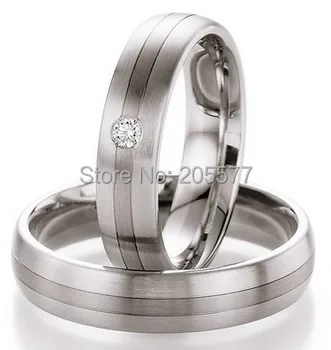 

luxury handmade titanium stainless steel white gold color mens and womens engagement wedding bands cz diamonds couples Rings