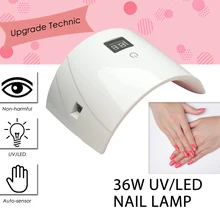 Arte Clavo 36 Вт УФ светодиодный светильник для маникюра лампа для ногтей 18 шт. светодиодный ледяной светильник для гель-лака с сенсором инструменты для дизайна ногтей Сушилка для ногтей