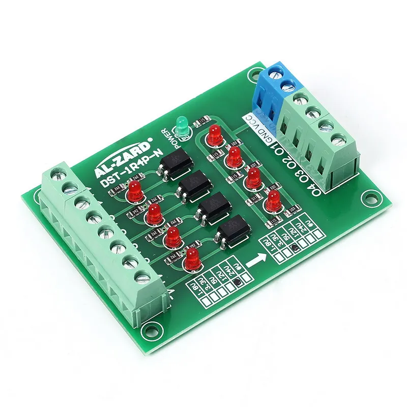 24V to 5V 4 Channel Optocoupler Isolation Board Isolated Module PLC