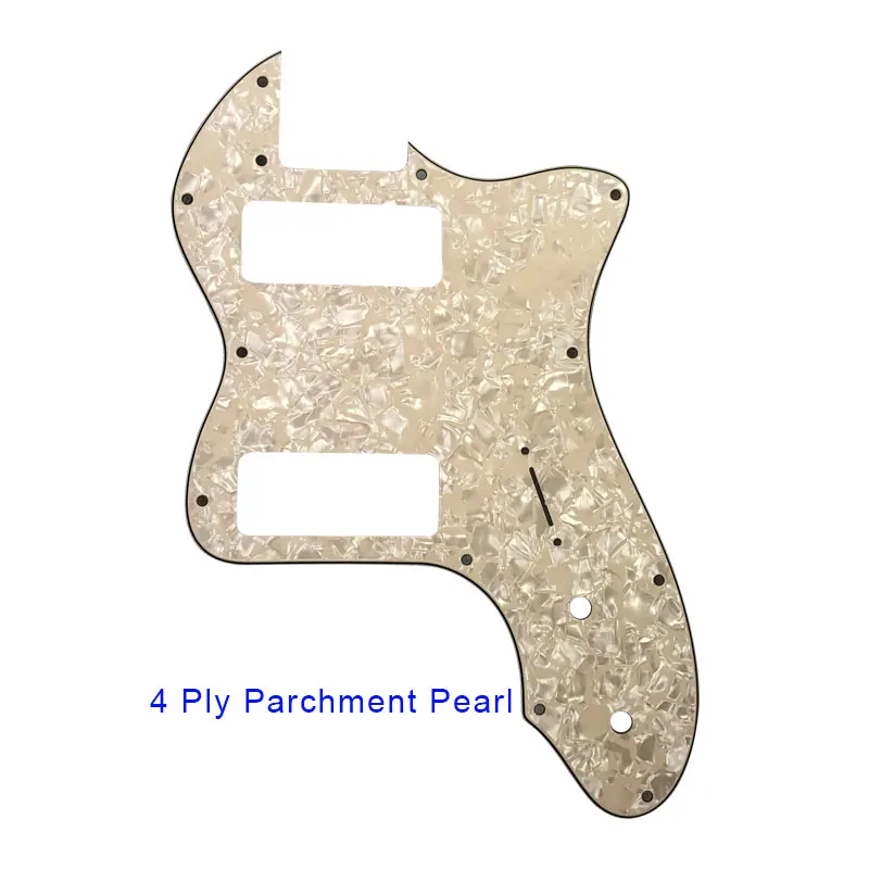 Запчасти для гитары Pleroo-для классической серии '72 Telecaster Tele Thinline Guitar pickguard Scartch Plate с пикапами Humbucker P90 - Цвет: Parchment Pearl