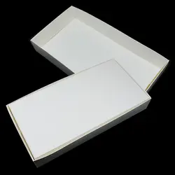 80 шт./лот 11*22 + 3,5 см DHL белый Бумага подарки посылка коробка для ювелирных изделий вечерние/свадебной упаковка картонная крышкой Коробки