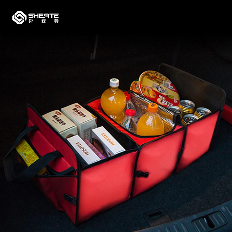 

SHEATE Car Van SUV foldable Multi-purpose warm/cool bags storage organizer Trunk luggage net Mesh pocket bag organize box