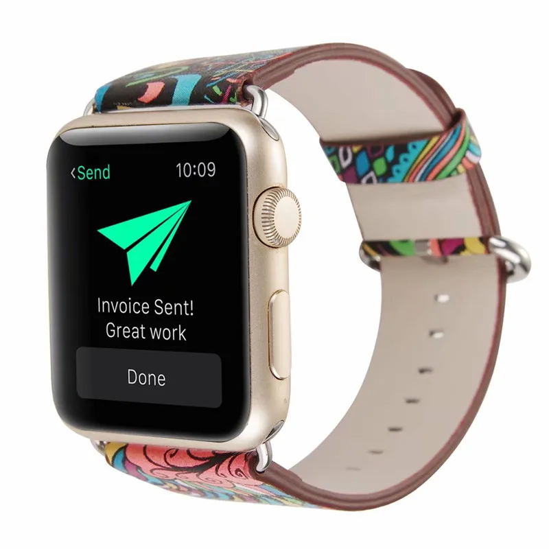 Кожаный ремешок для часов Apple Watch 44 мм 42 40 38 серии iwatch1 2 3 4era наручные часы с