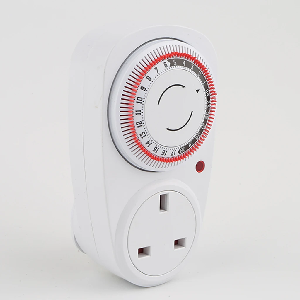 Multi Uses 24Hour Mechanical Wall Outlet Timer Home Appliace Interval Clock Socket Gardening Watering Scheduled Timing Timer