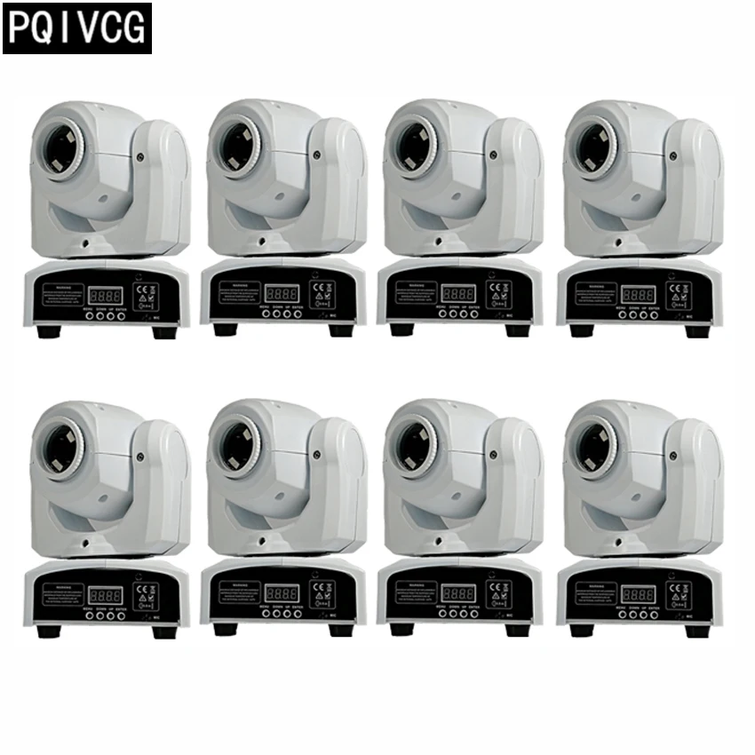 

8pcs/30w gobo moving head light pattern light White shell moving head light dmx profession disco lights