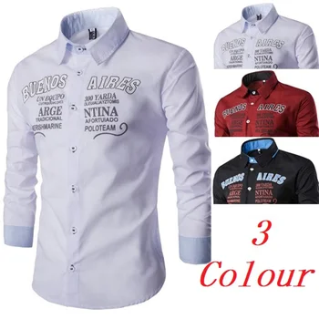 

ZOGAA mens dress shirts fashion men clothes 2018 Polyester letter printing Solid color mens shirts streetwear Casual Shirts