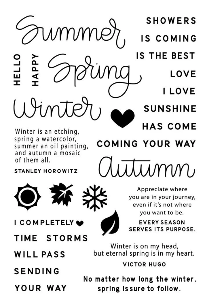 

English word stamp Clear Stamp for Scrapbooking Transparent Silicone Rubber DIY Photo Album Decor A232