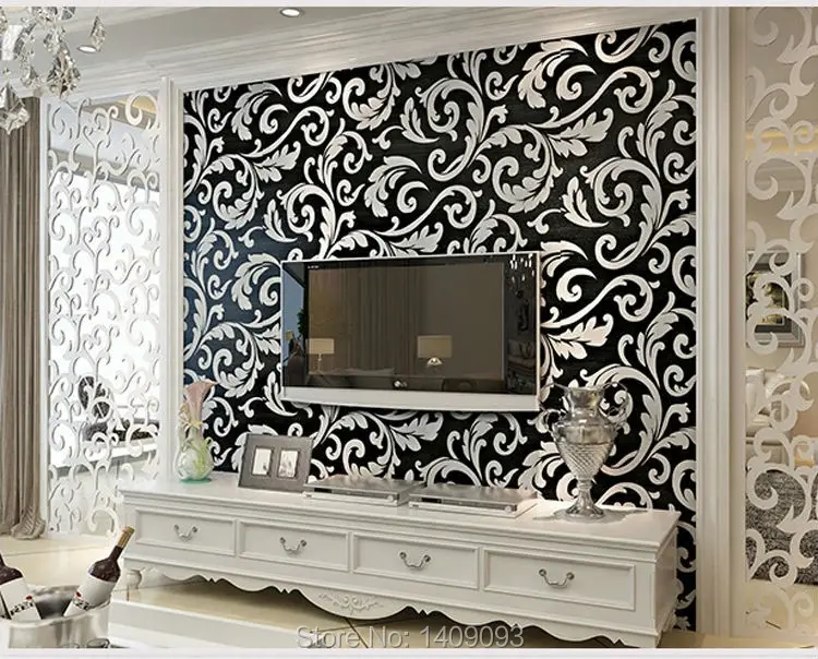 Brand New 2016 Lusso Moderno Carta Da Parati Damascata Muro