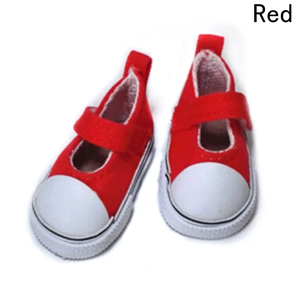 1 пара 5 см* 2,6 см парусиновая обувь для женщин обувь для кукол для малышей подарок кукла, подарок на день рождения Аксессуары - Цвет: RD