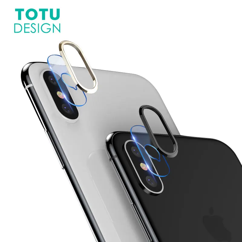 TOTU Защитная пленка для объектива камеры iPhone X закаленное стекло + металлическое
