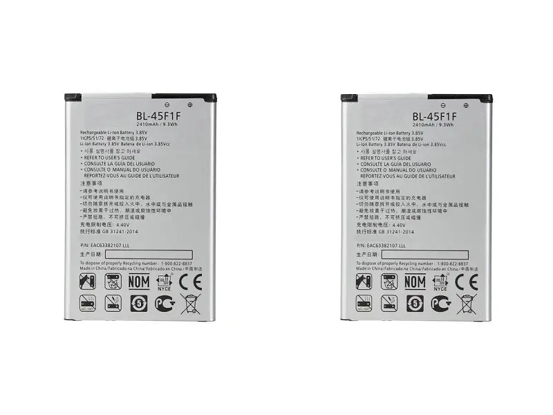 

2x New BL-45F1F Replacement Battery for LG k8 K4 K3 M160 Aristo MS210 2410mAh X230K M160 X240K LV3 (2017 version K8)