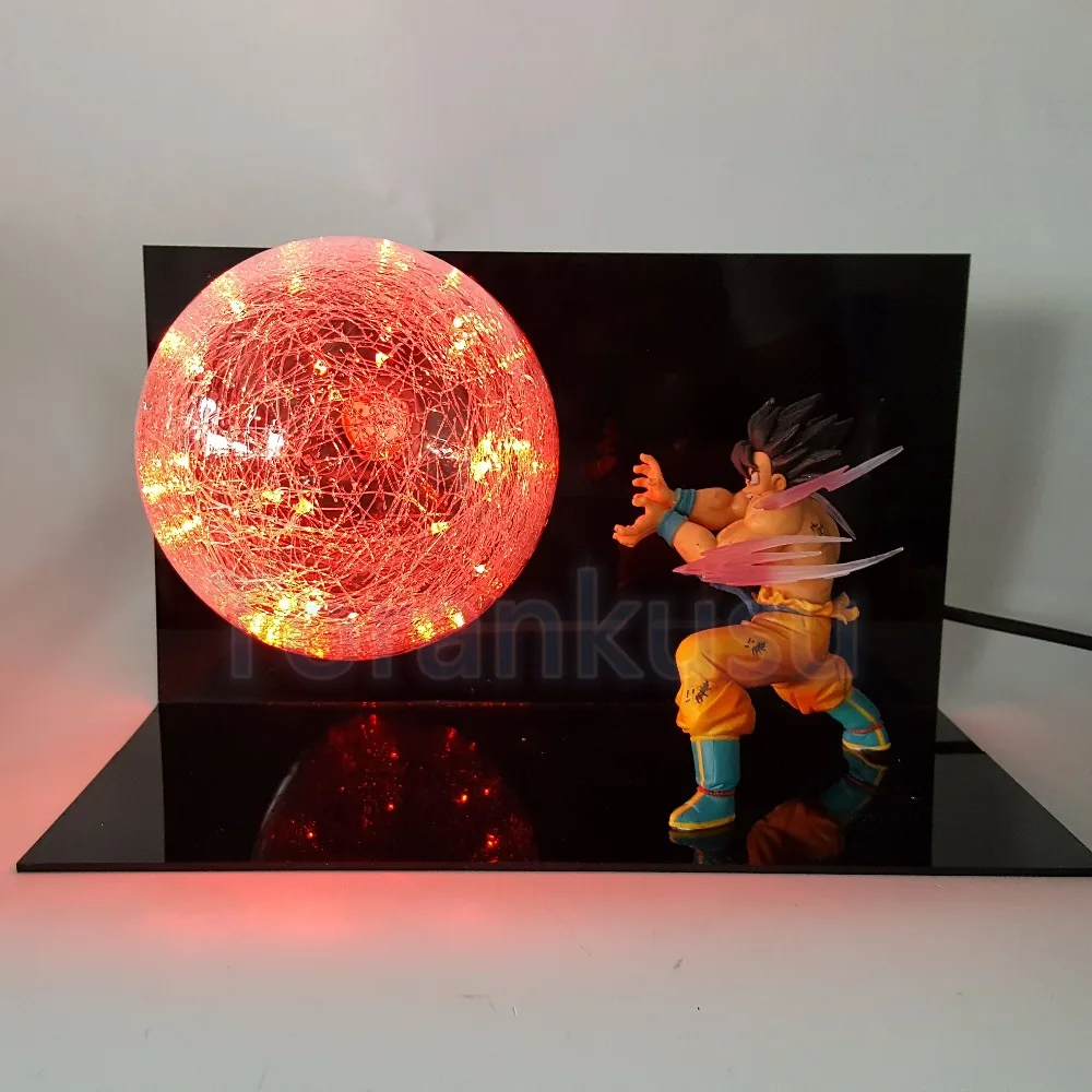 

Dragon Ball Z Action Figure Son Gokou Kaiouken Kamehameha LED Light Display Toy Anime Dragon Ball Goku Collectible Model DIY154