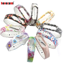 Honecu mi 10 Упаковка Ремешок для mi Band 2 сменный аксессуар ремешок аксессуары для Xiaomi mi band 2 разноцветный узор