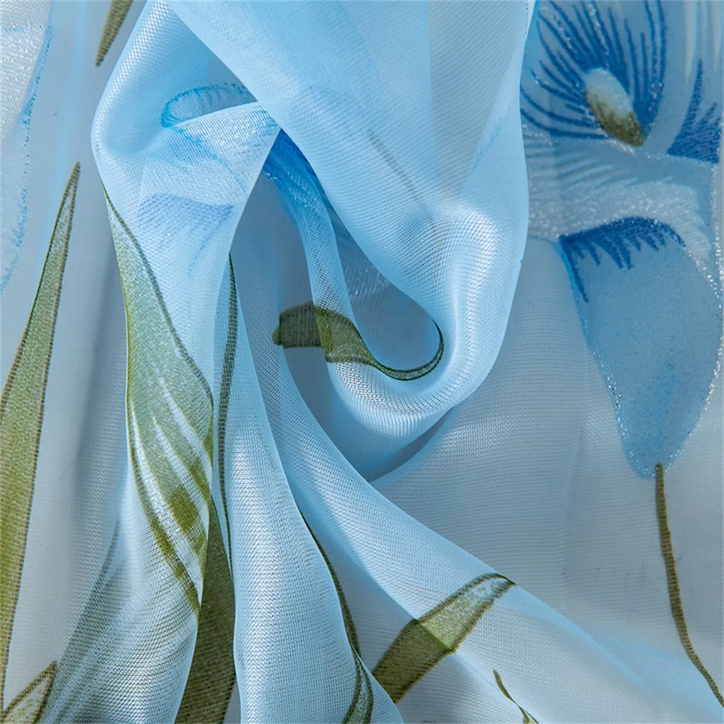 Элегантные цветные занавески с надписью Morning Glory 1 шт. тонкая Тюлевая ткань для