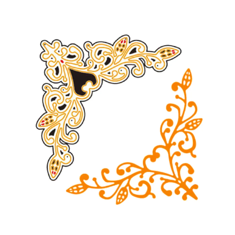 holly corner metal cutting die Scrapbooking create Embossing Steel