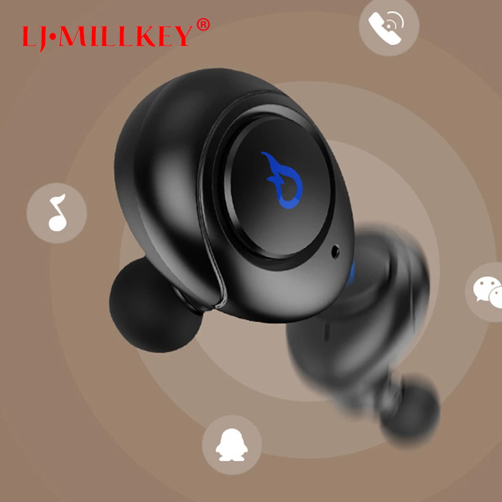 

Original Stereo Music TWS Mini Bluetooth Headset Twins Earphone with Mic Wireless Recharge Earbud with Power Bank YZ143