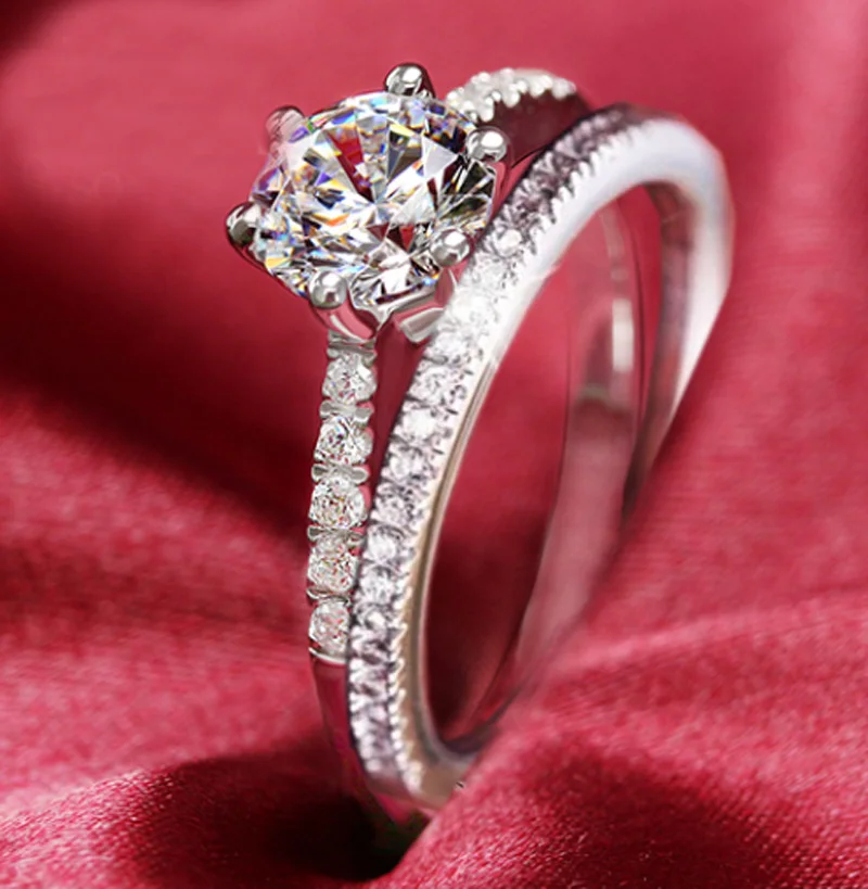 

YaYI Fashion Women's Jewelry Couple Ring White Zircon CZ Silver Color Engagement Rings wedding Rings Party Ring