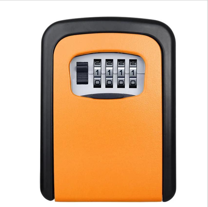 Wall Mounted Key Storage Organizer Boxes with 4 Digit Combination Lock Spare Keys Organizer Boxes Metal Secret Safe Box