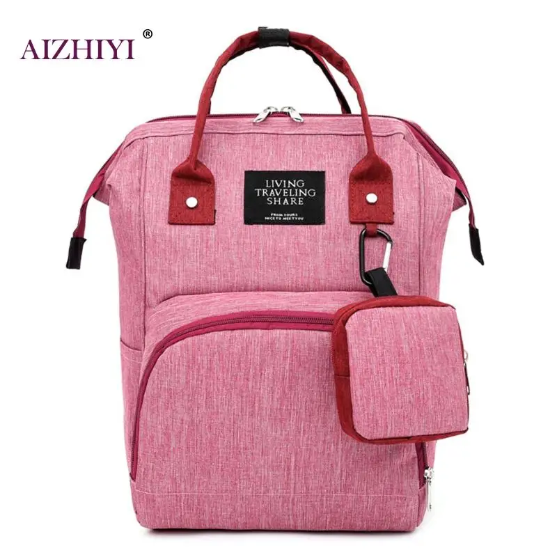 

Women Fashion Casual Panelled Bag Backpack Female Large Capacity Oxford Travel Nursing Shoulder Top-handle Bag Baby Care Mochila
