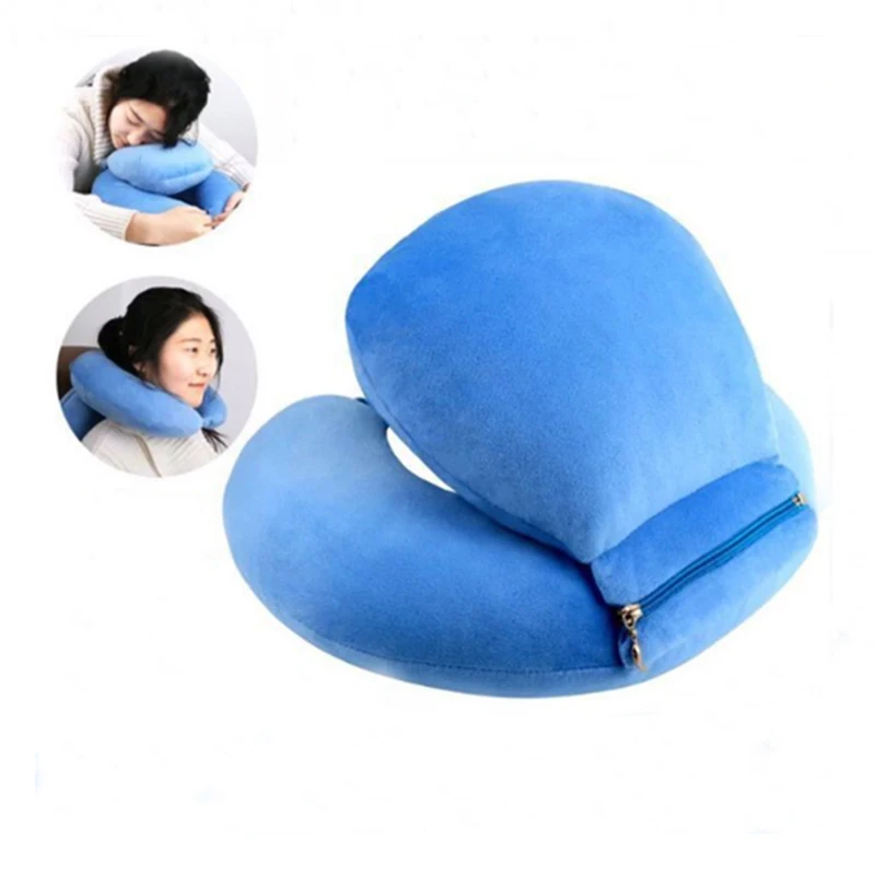 

Travel Pillow Comfortable Soft Velvet Neck Pillow for Airplanes Cars Trains Office Napping Wheelchairs Pillows Support Head Rest