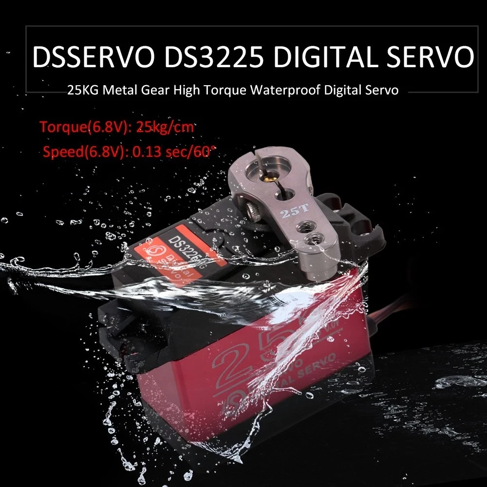 4 шт. DS3225 Обновление RC servo 25 кг полная металлическая передача цифровая servo baja servo Обычная Водонепроницаемая версия для baja автомобили лодка вертолет