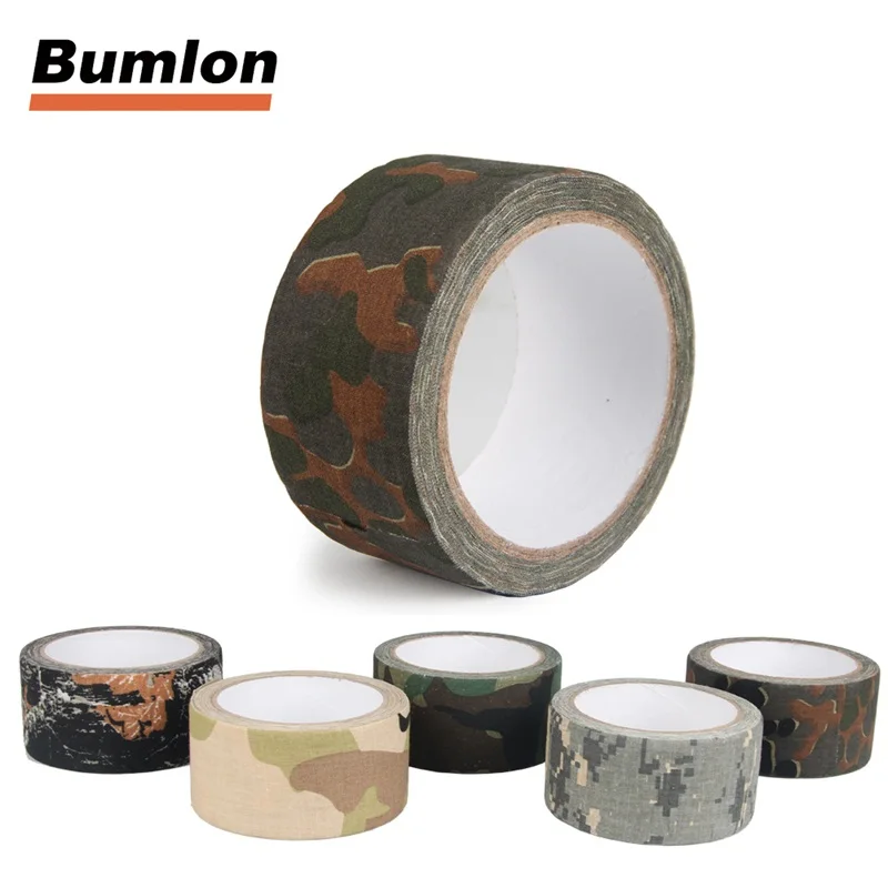 

10m x 5cm Tactical Cloth Camo Tape Military Bionic Tape Camouflage Rifle/Gun Wrap Waterproof Hunting Stealth Tape 9-0002