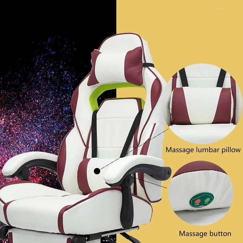 Sale Creative Gaming Chair Multifunction Reclining Massage Computer Chair Ergonomics Household Nap Chair with Footrest Swivel Chair 3 Sale Creative Gaming Chair Multifunction Reclining Massage Computer Chair Ergonomics Household Nap Chair with Footrest Swivel Chair 3