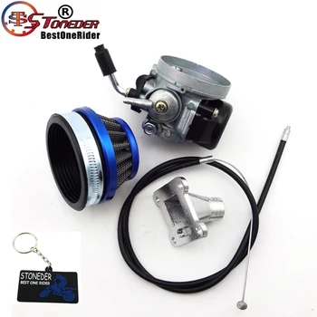 

STONEDER Mini ATV Racing Carb Carburetor Air Filter Clearner Throttle Cable Intake For 47cc 49cc Engine Pocket Bike Quad Blue
