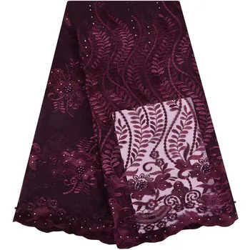 

Latest French Nigerian Laces Fabrics With Beaded Stones Tulle African Laces Fabric Wedding African French Tulle Lace 1251