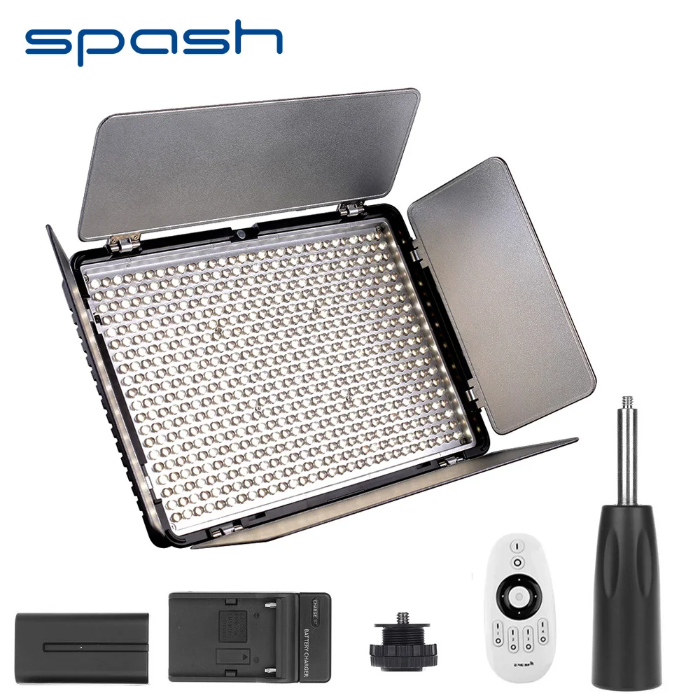 

spash TL-600AS LED Video Light Photography Lighting Dimmable Bi-color 3200-5600K 600 LED CRI95 Photo Studio Light Panel Lamp