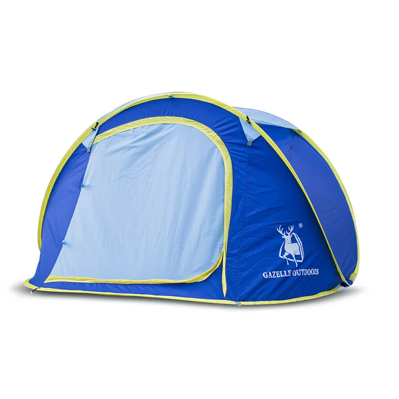 Автоматический быстрооткрывающийся тент, наружные палатки, водостойкие походные палатки, Семейные палатки, переносные 3-4 человека - Цвет: Blue