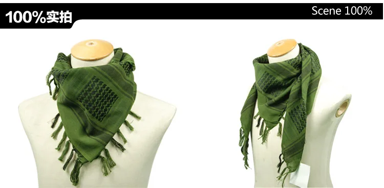 100% Cotton Shemagh Thicken Multifunction Tactical Scarf man Arabic Keffiyeh Wrap Bandana Palestine Islamic Military Scarves mens grey scarf