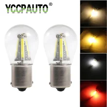 Yccpauto 2 pces ba15s p21w conduziu a luz do carro 1156 lâmpadas de filamento auto conduziu a lâmpada de inversão girando luzes de estacionamento de freio drl 12v-24v