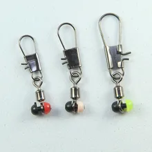 INFOF 200 шт./лот перемещенная пластиковая головка с замковое соединение Поплавковый стопор Вертлюг, Карп рыболовные снасти