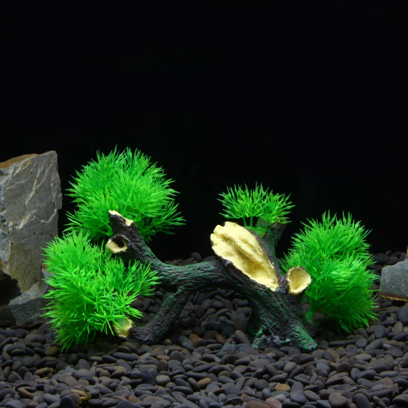 Free Shipping High Quality Artificial Plastic Plant Driftwood Shape for