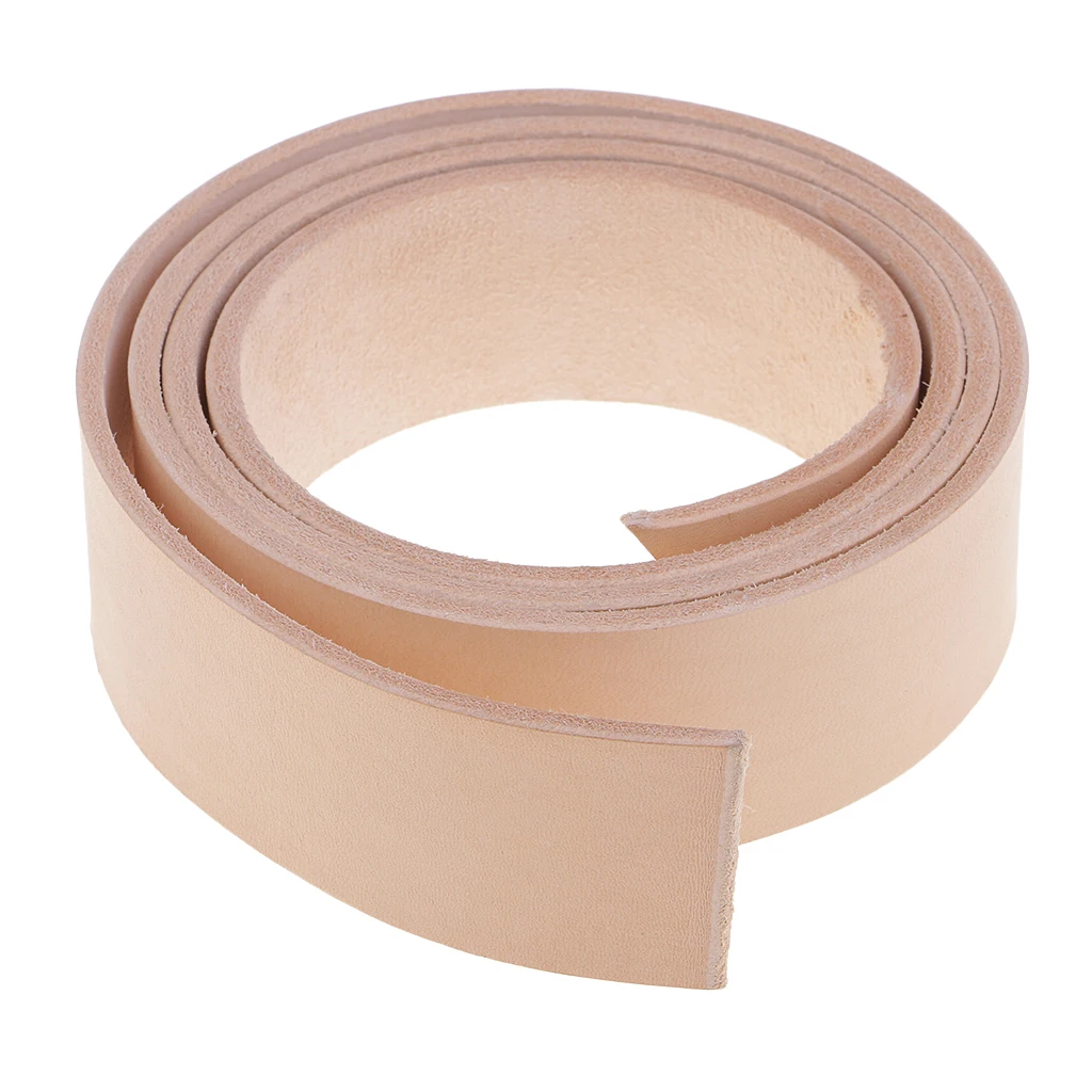 100-135cm Long Natural Genuine Leather Strap Strips for Leathercraft Accessories
