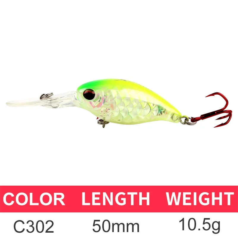 XTS Crankbaits Crank Bait Гольян рыболовные приманки плавающий Topwater воблеры 5 см 10,5 г твердая приманка искусственная Jerkbait 3507 - Цвет: C302