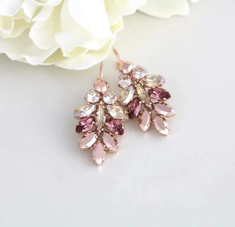 

Mint Green Earrings, Green Opal Earrings, Bridal Earrings, Bridal Jewelry, Wedding Earrings Crystal Earrings, Teardrop Earrings