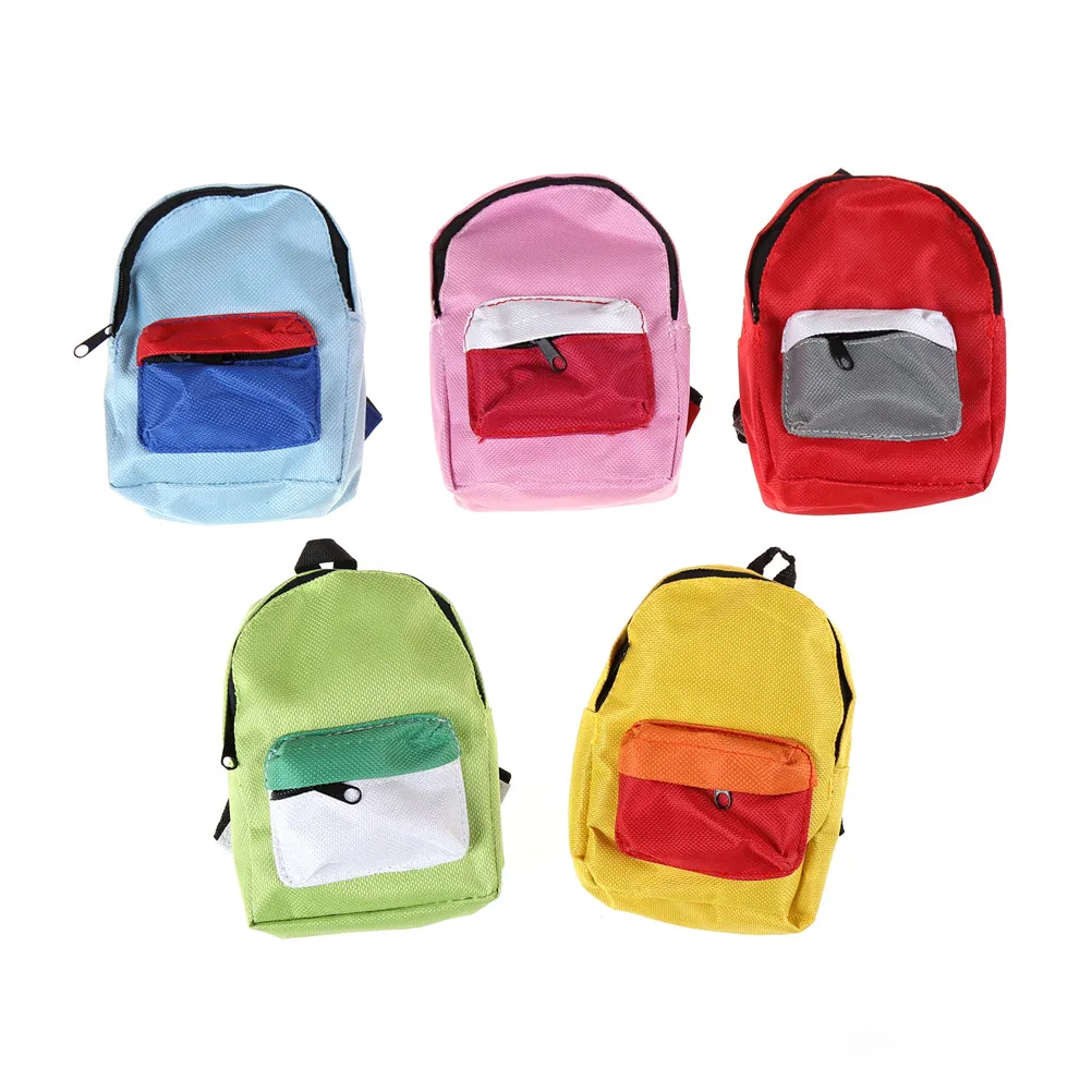 5 colors Mini Schoolbag Doll Backpack For American 18 Inch Girl/Boy Doll Accessories Packetsin