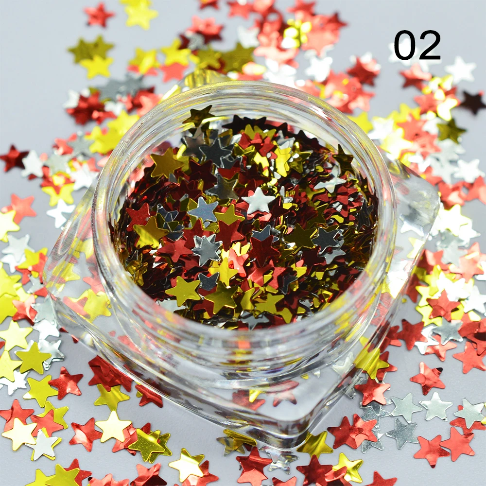 Nail Flakes Glitter Star 2