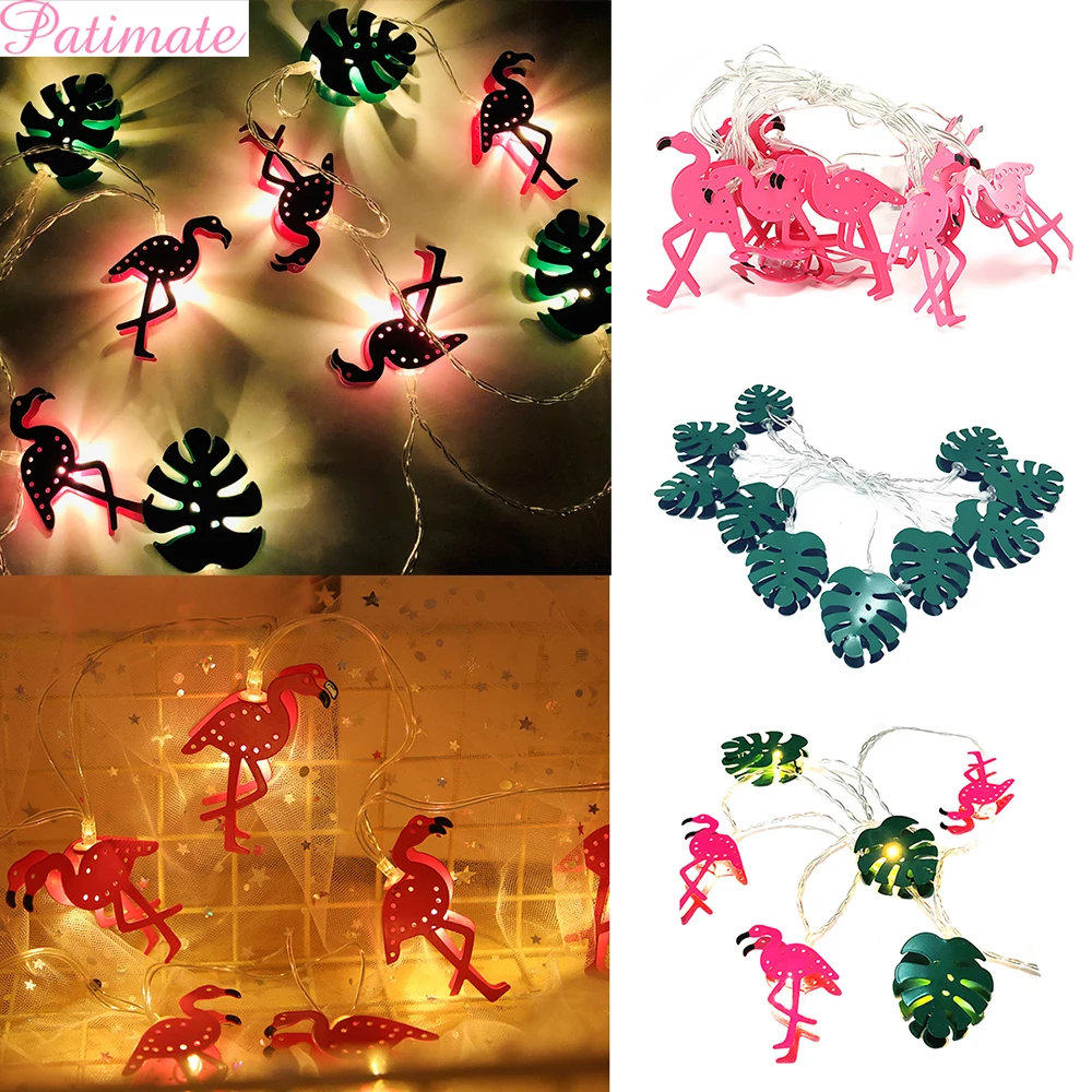

Flamingo LED String Light Hawaii Party Decor Pineapple Fairy Lights Tropical Summer Party Supply Birthday Party Decoration