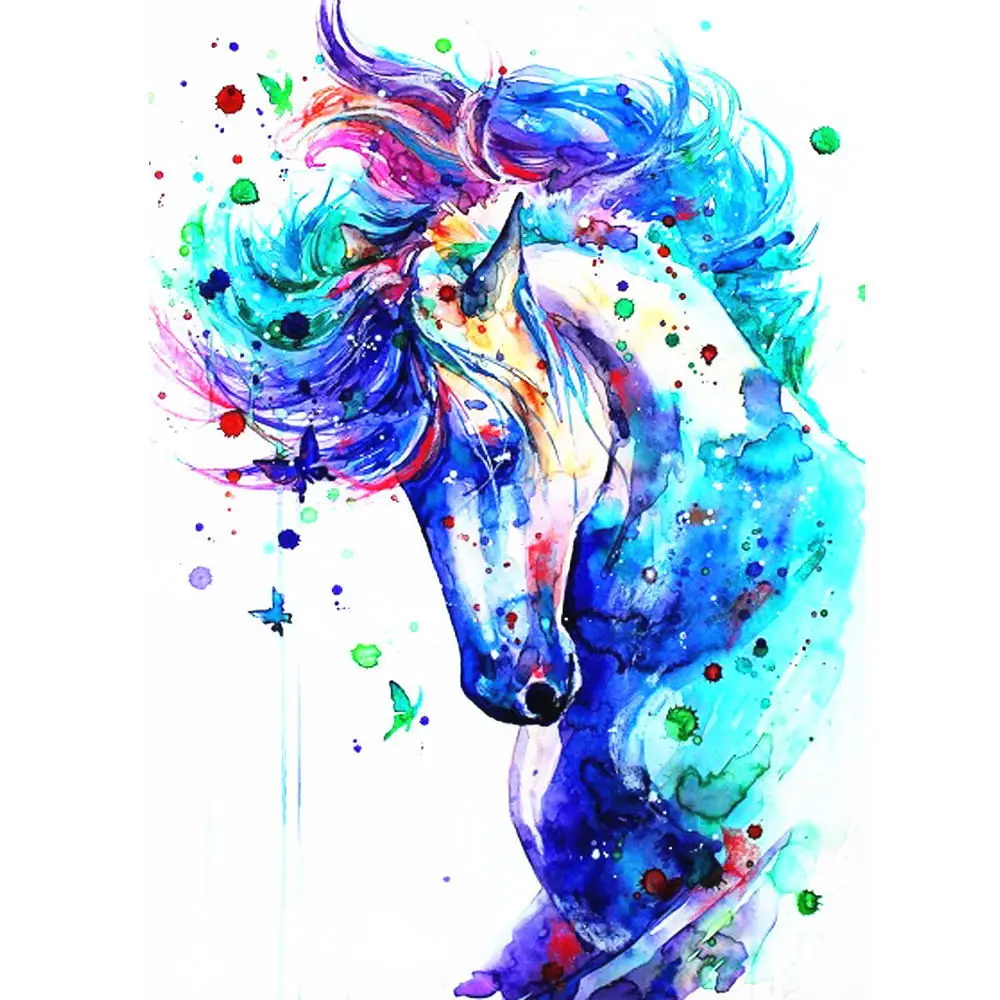 

DIY PBN Arcylic Painting Colourful Animal Pictures By Numbers On Canvas Framed Wall Pictures Art For Living Room Home Decoration