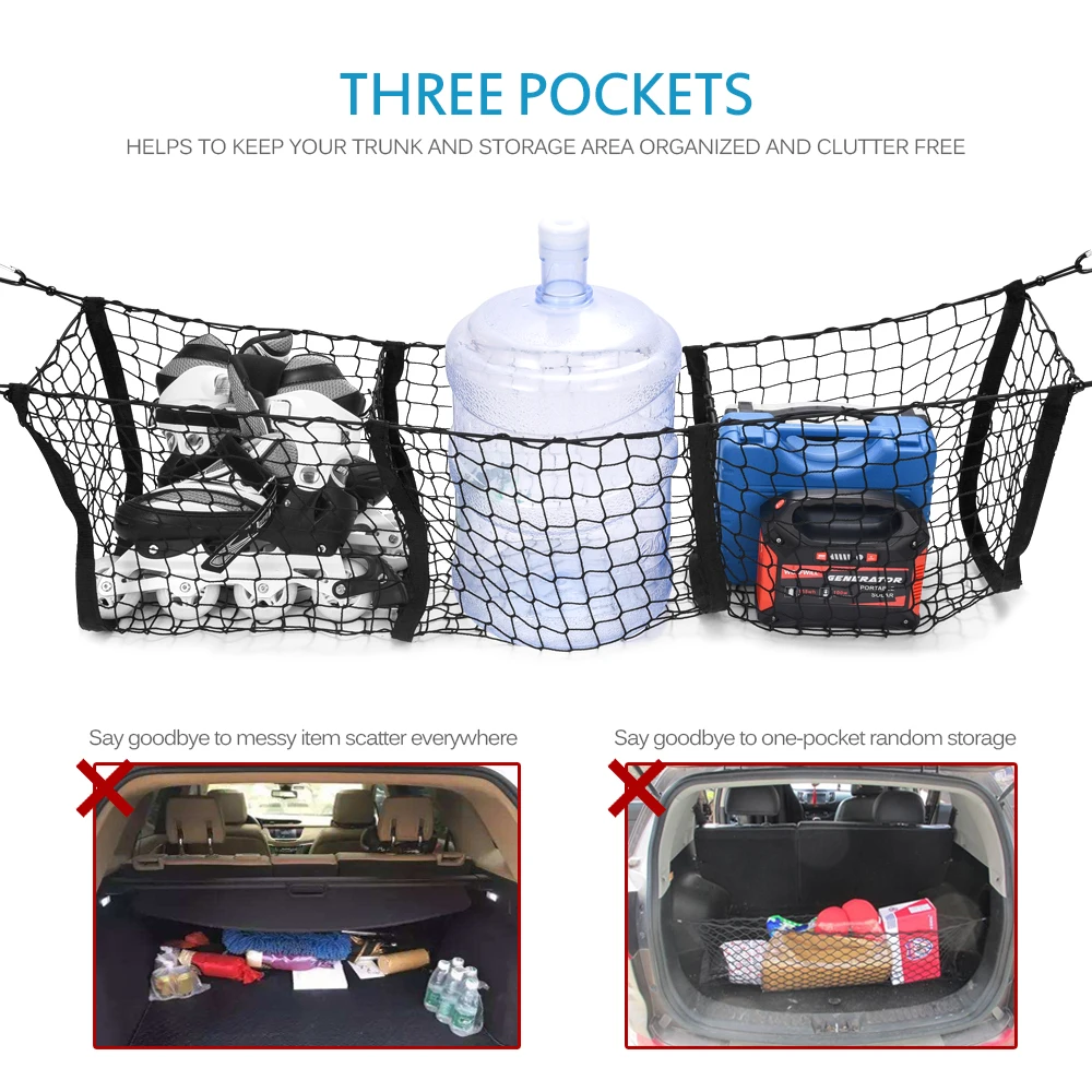 MICTUNING Cargo Organizer Storage Net3