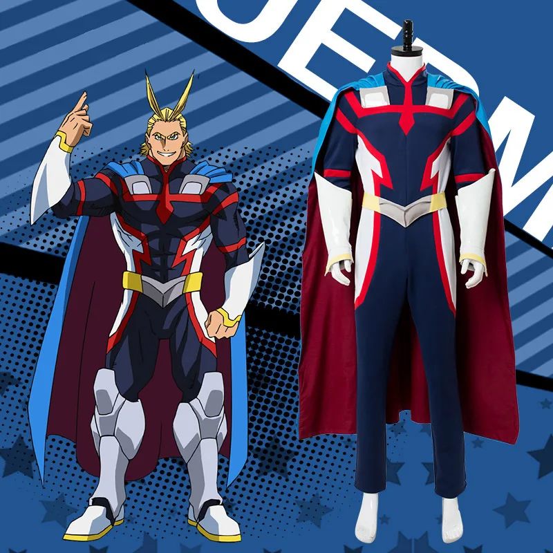 Cosroad Boku no My Hero Academia All Might Cosplay Costumes Men Jumpsuit Cloak for Halloween Party (5)