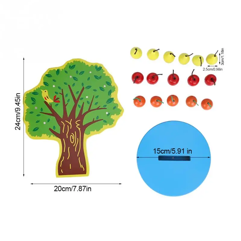 Дети деревянные для фруктов яблок дерево Магнитный DIY образовательный Детский пазл Деревянные Монтессори Головоломки Магнитные Игрушки