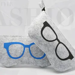 Новые очки узор Войлок очки коробка сумки молния закрытия очки Чехол свет Портативный очки защитные Организатор