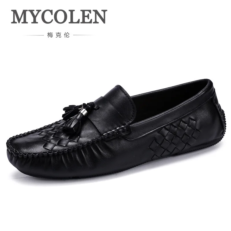 

MYCOLEN Luxury Brand High Quality Genuine Leather Men Casual Driving Shoes Breathable Soft Moccasins Loafers Flat Shoes Men