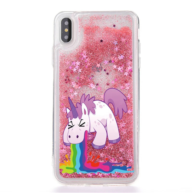Милый мультяшный Единорог для iphone 6 6s 7 8 Plus Новая модная вспышка анти-осень X XS XR MAX