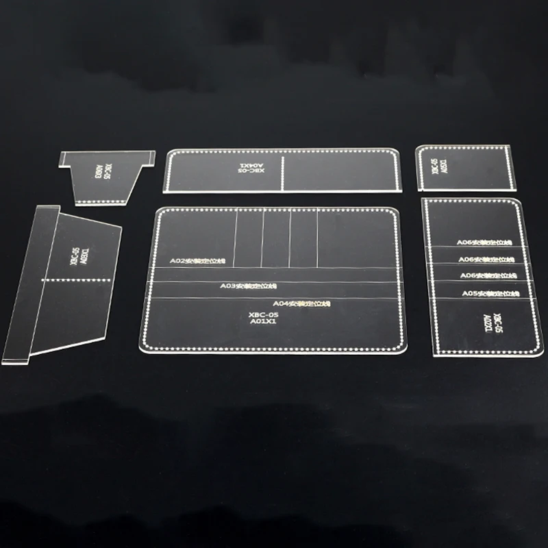 6 шт./компл. акриловый кожаный шаблон бизнес длинный кошелек шаблон кожаный шаблон для рукоделия трафарет прочные инструменты для изготовления кошельков
